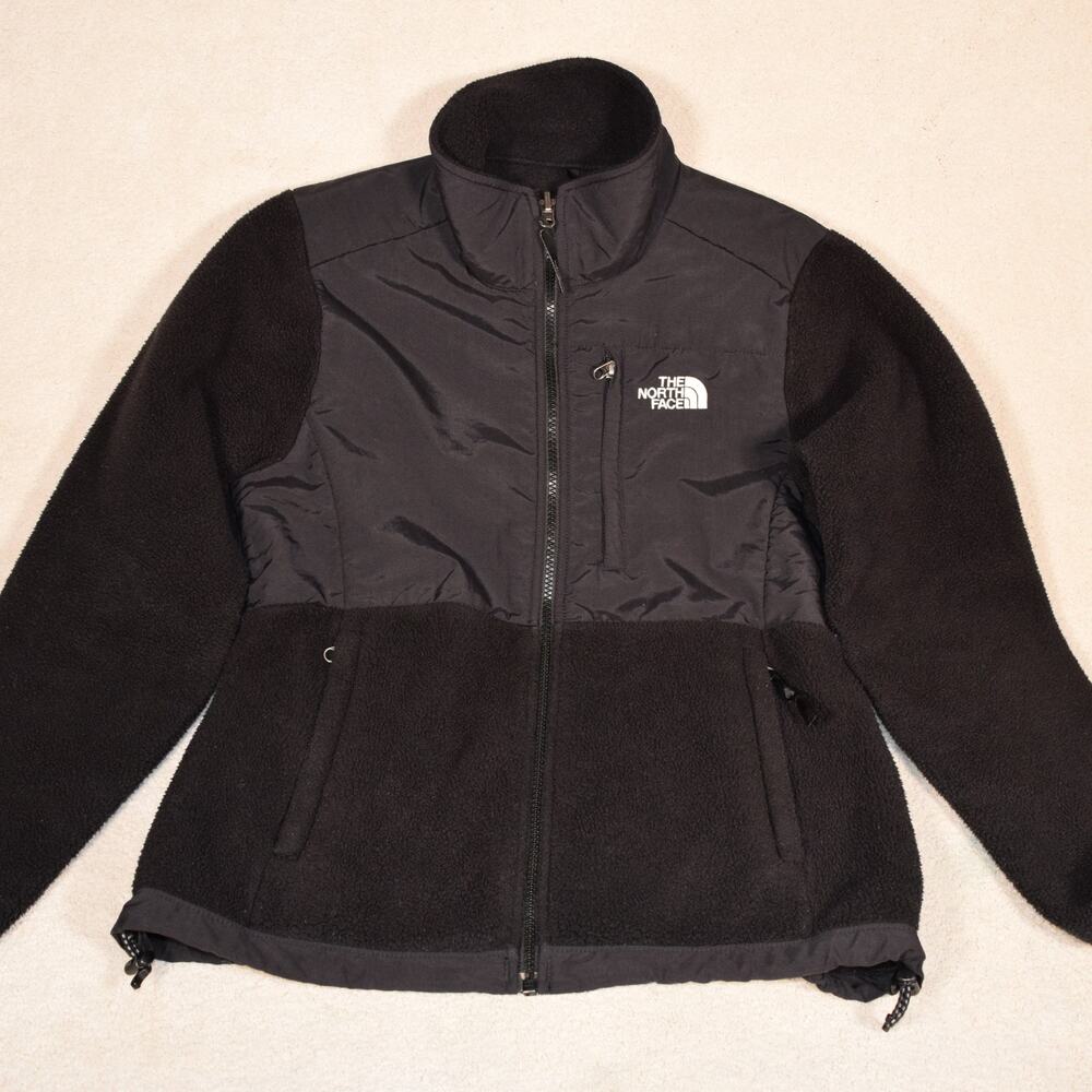 The North Face Polartec Black Women's Sz S Zip-up Jacket Mock Neck Zip Pockets